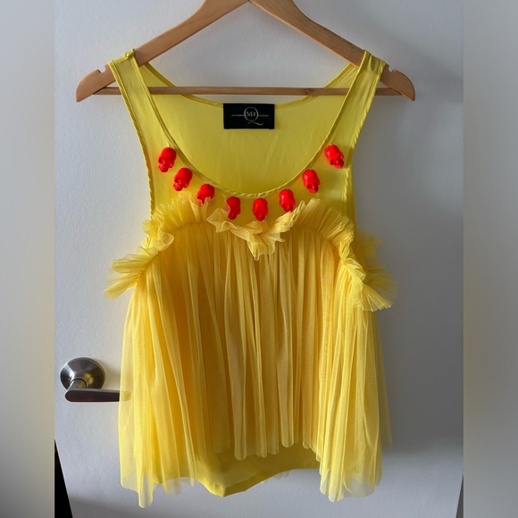 Alexander McQueen McQ Tulle Skull 💀 Top - Picture 7 of 9